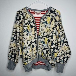 paper wings teddy bear striped jacket